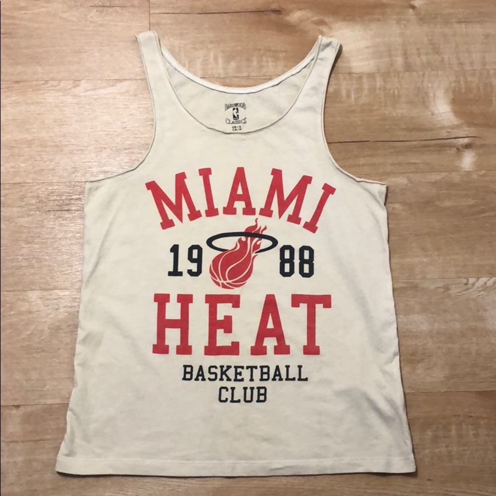 Miami Heat cream tank top from Hardwood Classics